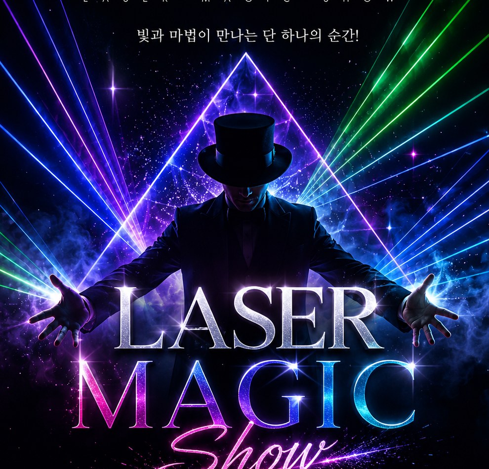 빛과 레이저가 펼쳐지는 공연 콘셉트